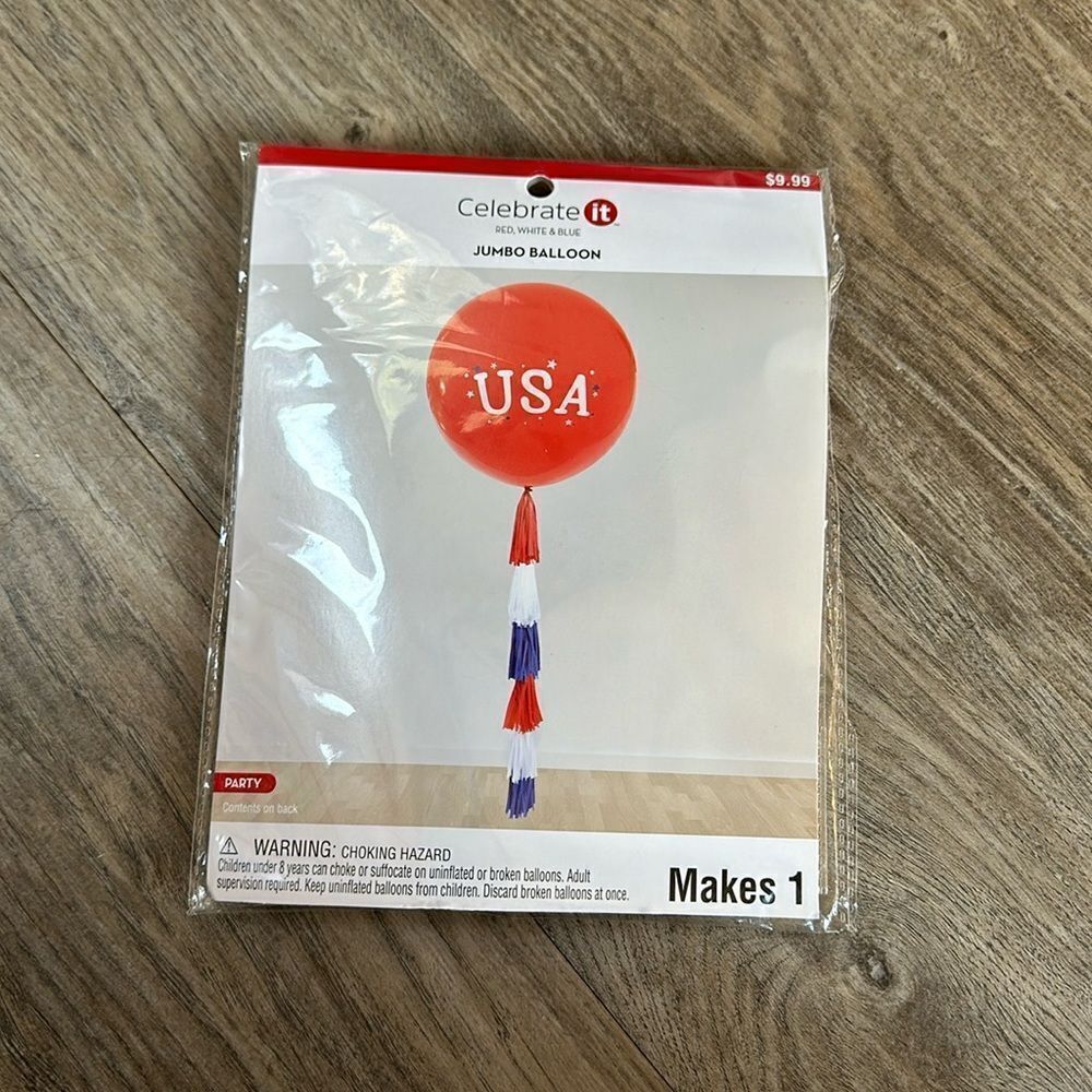 NEW 4th of July USA Patriotic Red White & Blue Jumbo Balloon Decor